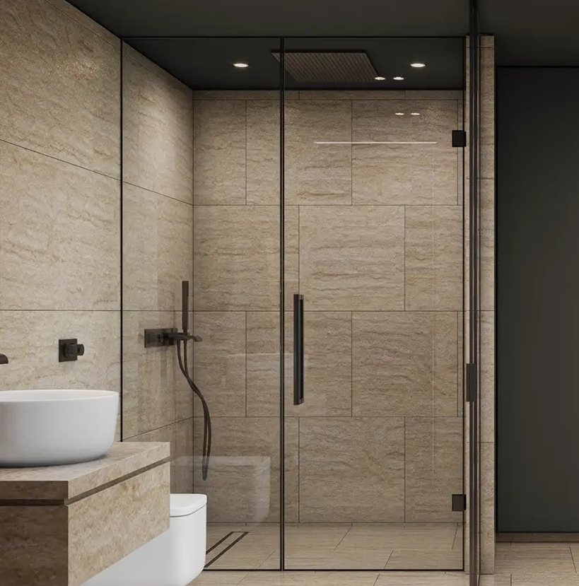 Modern kitchen with seamless profile shutters