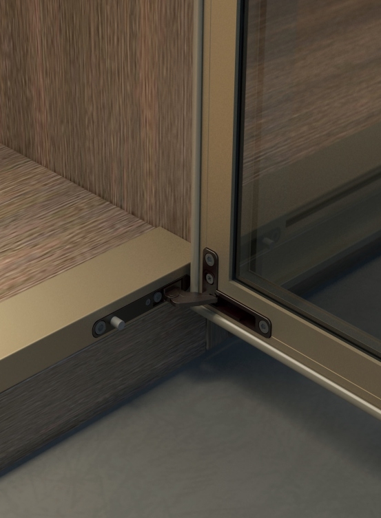 Modern kitchen with seamless profile shutters